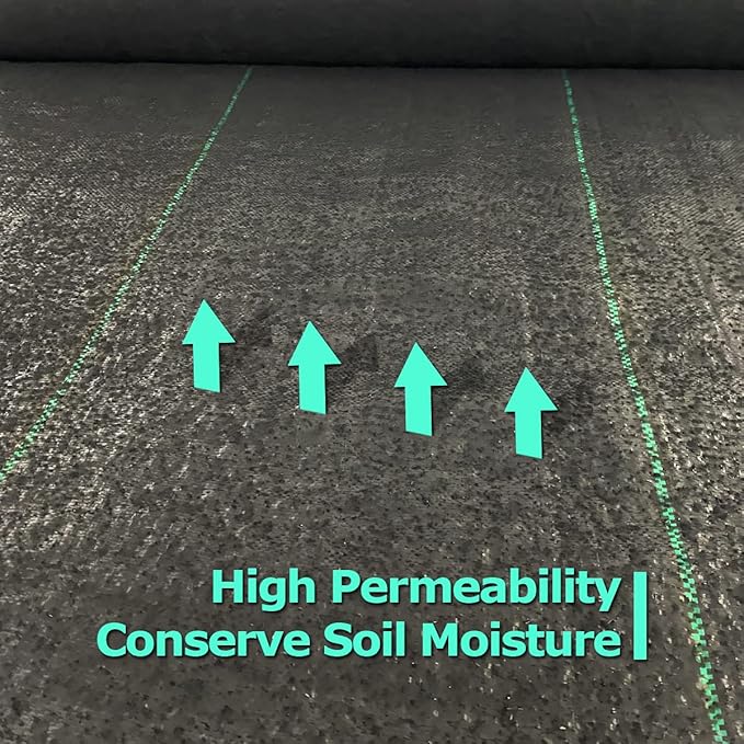 Ashman Landscape Fabric Weeds Blocking Mat 3' x 100', Heavy-Duty Weed Barrier Protection for Gardens and Landscaping