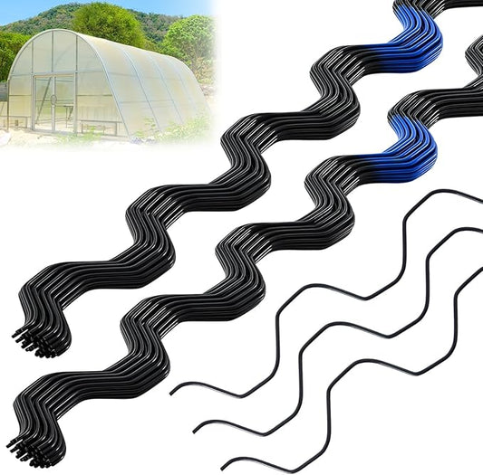 40 Pcs 6.6 ft PVC Coated Greenhouse Swing Spring Wire Greenhouse Spring Lock Wire for Fix Attachment Plastic Poly Film and Shade Cloth
