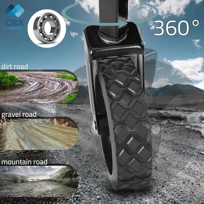 Heavy-Duty Collapsible Cart with Wheels – 220 lbs Capacity, Foldable Utility Cart for Camping, Beach, Sports, Garden & Grocery Use