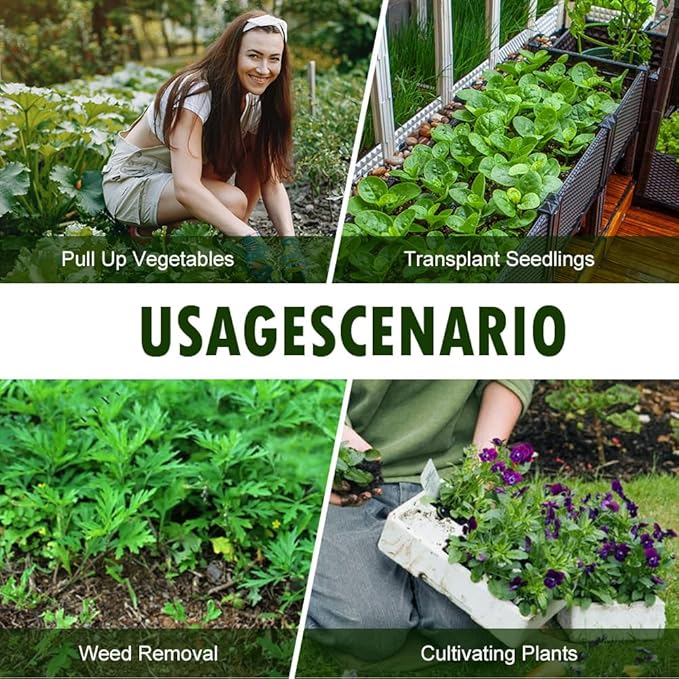 Manual Weed Remover Tool for Lawn and Garden, 2025 New Weeding Artifact Uprooting Weeding Tool,Weed Puller Tool 3 Tooth Manganese Steel for Gardening Backyard Farm (14in)