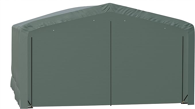 ShelterLogic ShelterTube Garage & Storage Shelter, 20' x 18' x 12' Heavy-Duty Steel Frame Wind and Snow-Load Rated Enclosure, Green