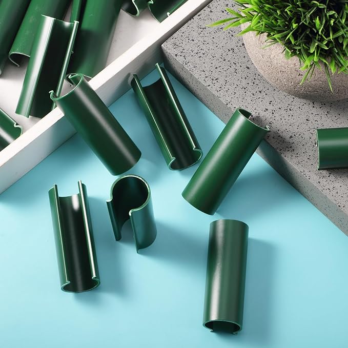 Jetec 32 Pcs PVC Pipe Clips Pool Cover Clamps for Above Ground Pool Greenhouses, Row Covers, Garden, Shelters, Bird Protection, 2.4 Inch Long(for 1 Inch PVC Pipe,Green)