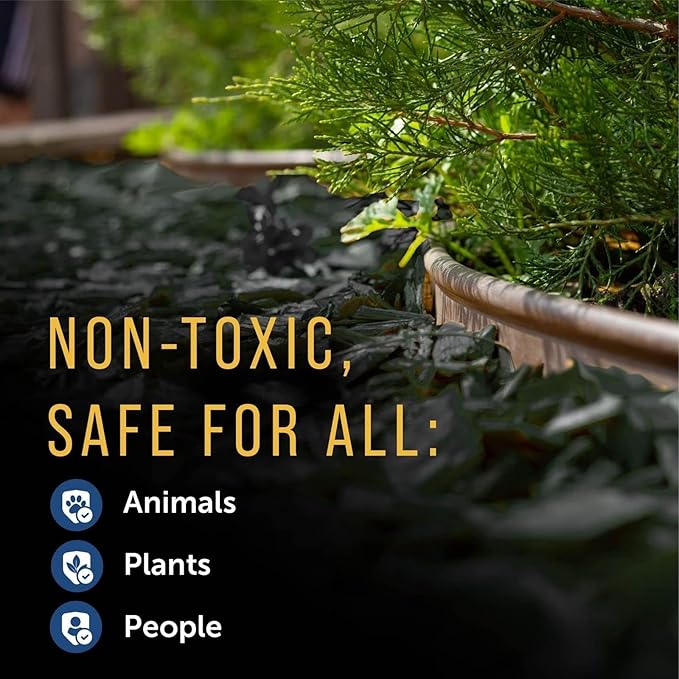 Maplefield Ultra Concentrated Black Mulch Dye - 32 Oz - Rubber Mulch Colorant & Pine Straw Stain - Fade-Resistant Formula for 3200 Sq Ft Coverage