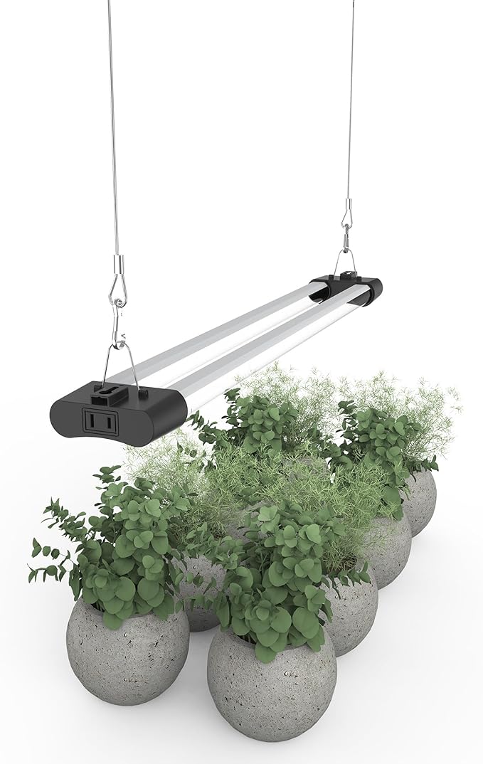 LED Grow Light Full Spectrum Light Linkable 5000K Daylight + 660nm Red Indoor Plant Lighting Fixture (2 FT)