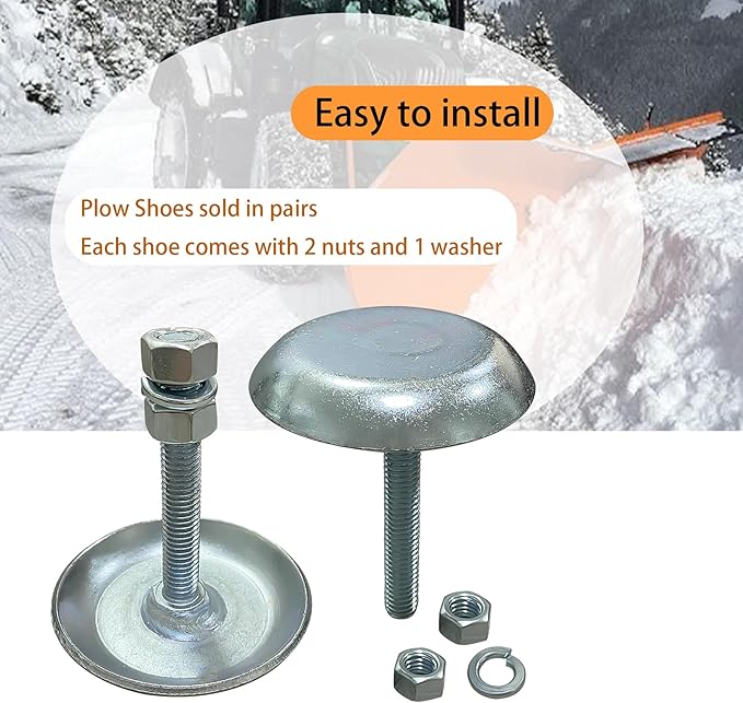 A Pair of Snow Plow Skid Shoes Snowplow Compatible with ATV UTV RZR 900S 1000XP Trail Ranger General Sportsman Pioneer Rhino Mule Replacement for 2873423