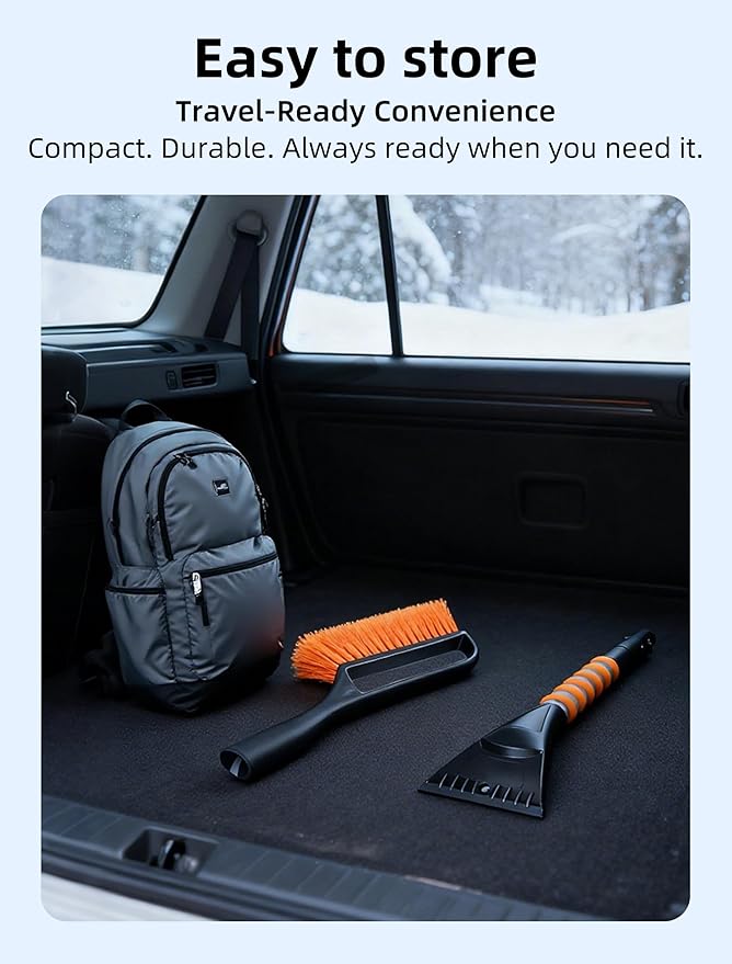 Snow Brush with Ice Scrapers for Car, Detachable & Telescopic Snow Brush and Ice Scraper for Car Windshield Window,Winter Car Accessories with Ergonomic Foam Grip