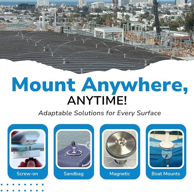 Bird Barrier Daddi Long Legs - 4 Ft | Scare Birds Away with Innovative Bird Spider Design | Bird Deterrent for Outside | Easy Installation on Roofs, Boats & HVAC Units | Durable Stainless Steel/Delrin