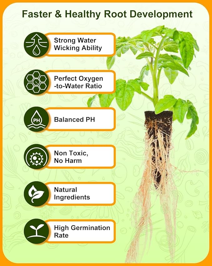 50 PCS Grow Sponges for Hydroponics (No Seeds)