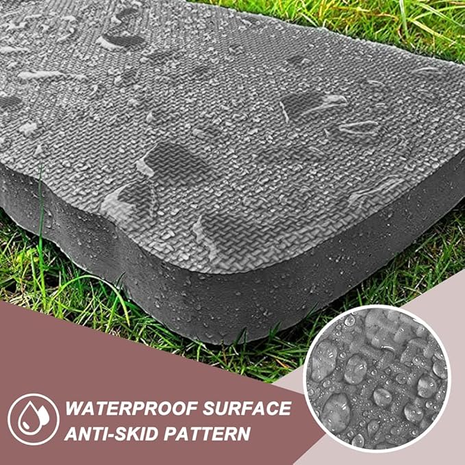 Thick Kneeling Pad 2 Pack, Waterproof,Comfortable Garden Kneeling Pads Stain Resistant, Multi-Functional Kneeler Pad for Gardening, Baby Bath, Yoga, Praying and Exercise (Deep Grey)