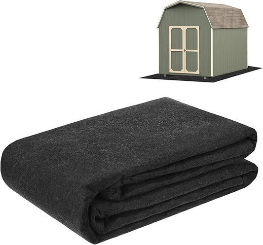 Outdoor Storage Shed Mat, 8x8 FT Waterproof Small Shed Flooring Mat for Patio Furniture Floor Protecting from Wear/Liquid/Dust/Oil, Non-Slip Carport Pad [Grey]