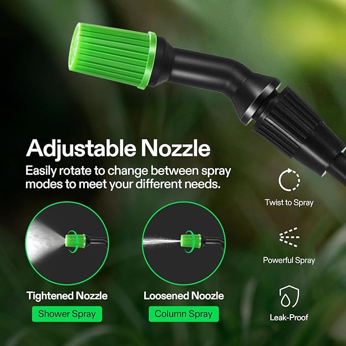 VIVOSUN 1.35-Gallon Pump Sprayer, Pressurized Lawn & Garden Sprayer with Adjustable Shoulder Strap, for Plants Spraying, Garden Watering and Household Cleaning