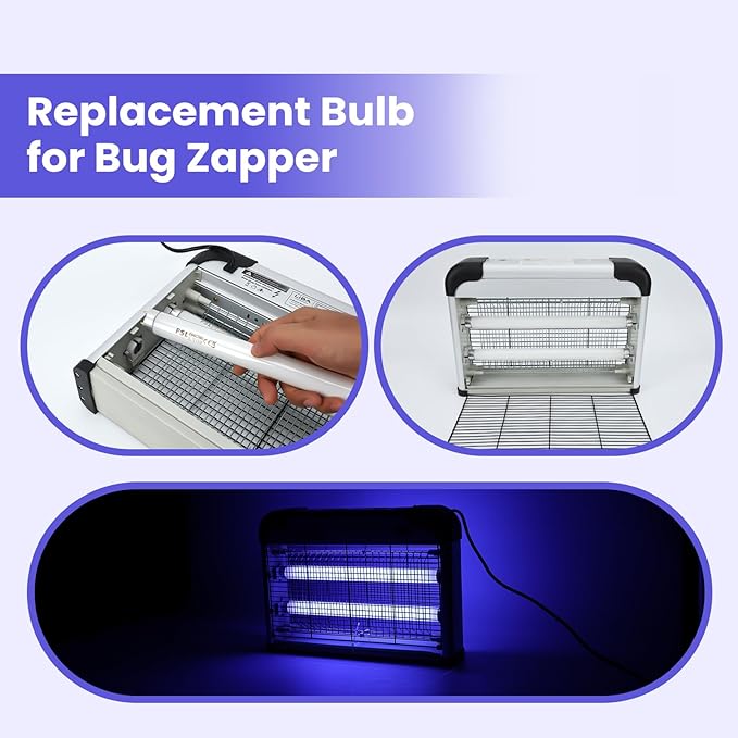LiBa Bug Zapper Replacement UV Lamp Bulb - 10W Light Tubes, Compatible with 20W Indoor Electronic Mosquito Lamp, Suitable for LiBa Indoor Mosquito Zapper