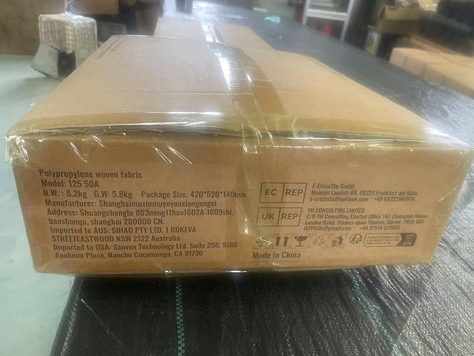 VEVOR Weed Fabric Barrier Heavy Duty, 12.5x50ft 3.5oz Weed Blocker Fabric, Woven Landscape Fabric, Garden Fabric Weed Barrier, Weed Control Fabric Ground Cover, Geotextile Fabric, Gardening Mat, Black