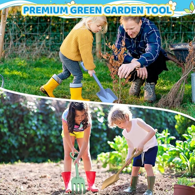 Dilabnba Heavy Duty Kids Snow Beach Shovels, Sand Shovels for Garden,Large Beach Spade Scoop Rake for Kids Toddlers, Long Handle ABS Plastic Shovel for Digging Snowing 3 PCS