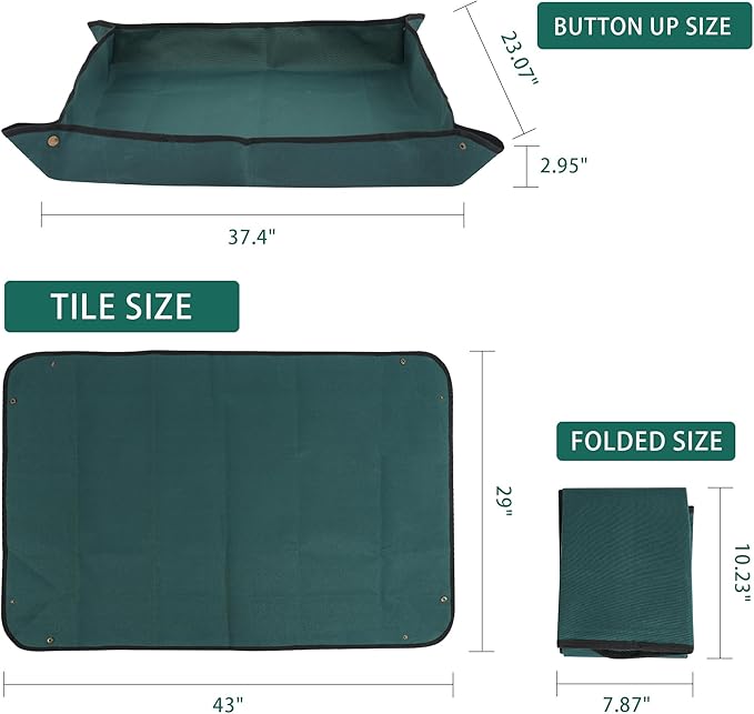 Extra Large Premium Oxford Repotting Mat for Indoor Plants Thickened Waterproof Perfect for Succulent Planters and Potting Needs