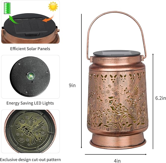 Cardinal Lover Gifts for Mom/Grandma/Women/Sister Cardinal Solar Light Gifts Mother Day Gift Solar Lanterns Outdoor Waterproof Cardinal Lights Led Mason Jar Hanging Lamps Decor for Garden Yard Patio