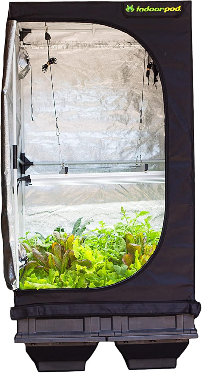 Vegepod Indoor Grow Kit Self Watering with LED Light, Reflective Tent Complete System, All-in-One Indoor Gardening Solution, Premium Tent, Medium Kit, 39"x39"x78"