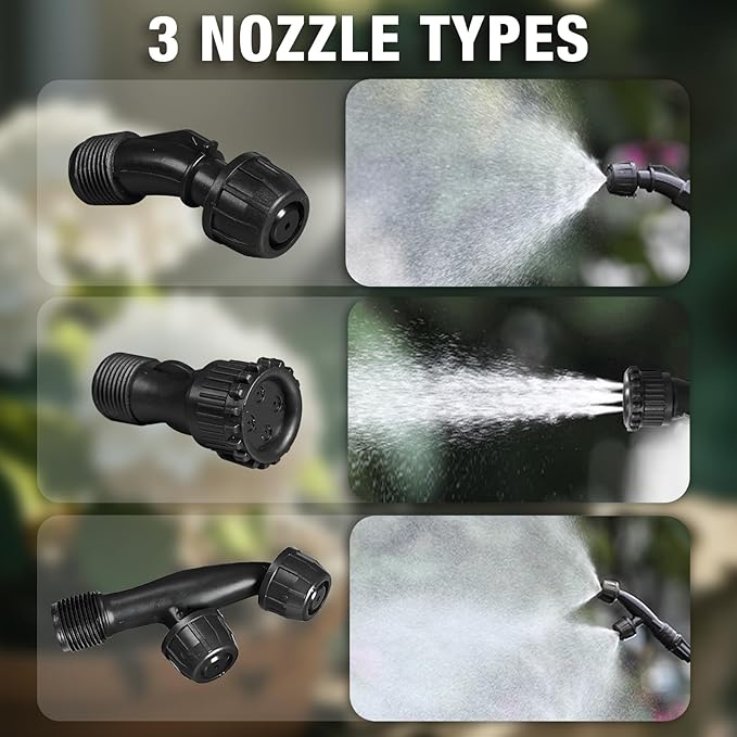 WKS1516 4.2 Gallon Backpack Sprayer with Manual Pump, 3 Optional Nozzles, Padded Shoulder Strap, for Pests & Weeds, Watering, and Spraying Plants