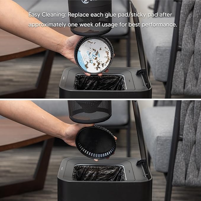 Original 10 Replacements Sticky Glue Pads Refills for OWLTRA IMT-L60 and IMT-L70 Indoor Electric Insect Trap, Catcher & Killer Lamp for Fruit Flies, Mosquitos, Moths, Gnats, and More