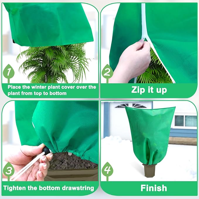 DQS Plant Covers Freeze Protection, 78.7" x94.4" Winter Frost Protection Blankets Frost Cloth,Suitable for Outdoor Winter Frost, Cold Weather, shrubs, Trees, Jackets, and coverings