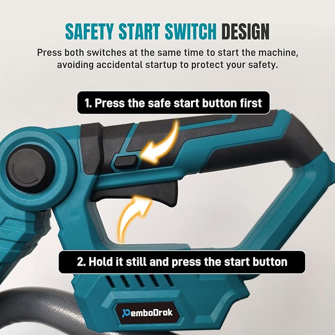 Electric Weed Wacker with Wheel Brushless Cordless Weed Eater Battery Powered| 60 Minute Battery Life | Silent Design, One Click Start | Suitable for Small and Medium-Sized Lawns