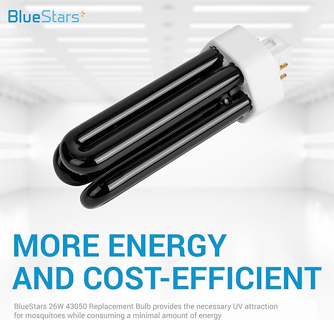 BlueStars Premium Quality 26W 3U 43050 4 Pin Base Replacement Bulbs for DynaTrap Indoor Models DT1750 and DT1775 - Pack of 4