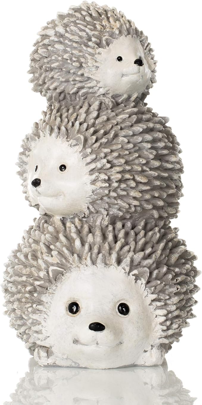 11657 Hedgehogs Garden Statue, one Size, Light Gray