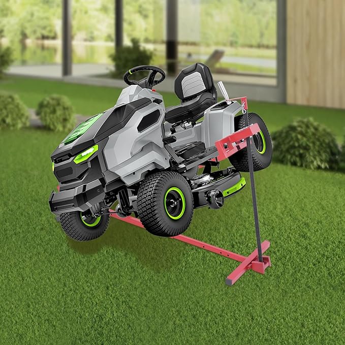 Lawn Mower Lift, 880Lbs Lawn Mower Lift Carbon Steel Lift Jack Freestanding Lawnmower Lift Tool Adjustable Lawnmower Lifts w/o Wheel for Garden Tractors All-Terrain Maintenance and Repair