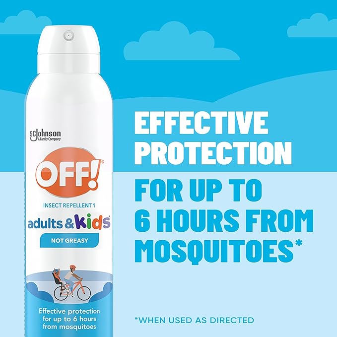 OFF! Insect Repellent Aerosol for Adults & Kids, Fragrance-Free Bug Spray for Everyday Protection from Mosquitoes and Ticks, 5 oz