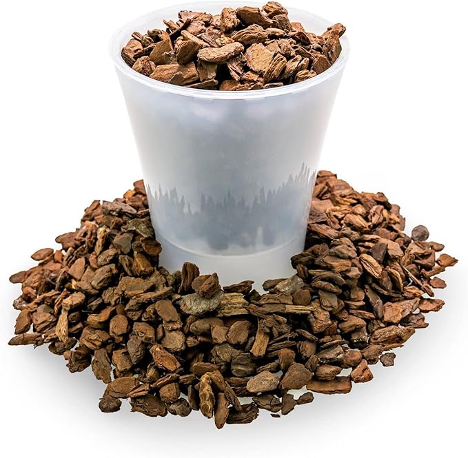 New Zealand Pinus Radiata Bark - 10 Quart - Organic Hand Mixed New Zealand Orchiata Pine Bark for Orchids - Medium Chips 9-12mm - (2 Bags of 5 Quart)