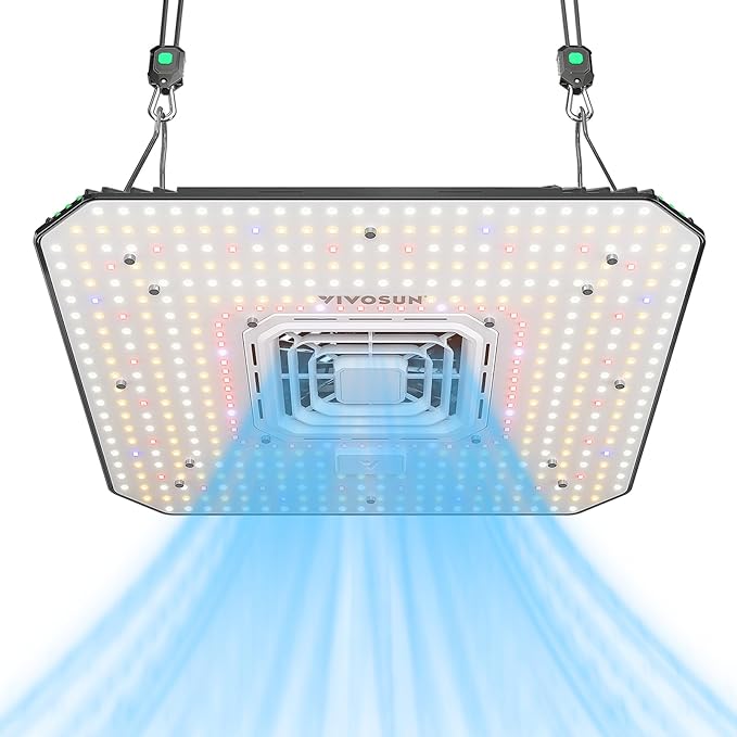 VIVOSUN AeroLight A200, Tunable Spectrum, LED Grow Light 200W w/Integrated Circulation Fan, Compatible with App, Used with Growhub Controller E42A/E25 to Achieve More Functions 2x4/3x3Ft Coverage