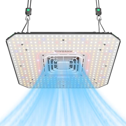 VIVOSUN AeroLight A200, Tunable Spectrum, LED Grow Light 200W w/Integrated Circulation Fan, Compatible with App, Used with Growhub Controller E42A/E25 to Achieve More Functions 2x4/3x3Ft Coverage