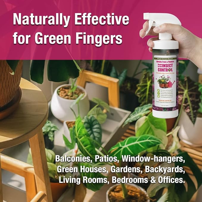 EcoVenger (Formerly EcoRaider) Garden Insect Control 16 oz, Plant Extract Based, Indoor & Outdoor, Kills Aphids, Mealybugs, Spider Mites and Gnats All Stages and Eggs, Non-Toxic Child & Pet Safe