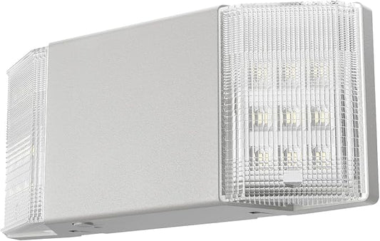 Spectsun 1 Packs Hardwired Emergency Exit Light Fixtures for Business, with Battery Backup, Two Head Adjustable LED Emergency Lighting, UL 924 Certified，AC 120/277V.
