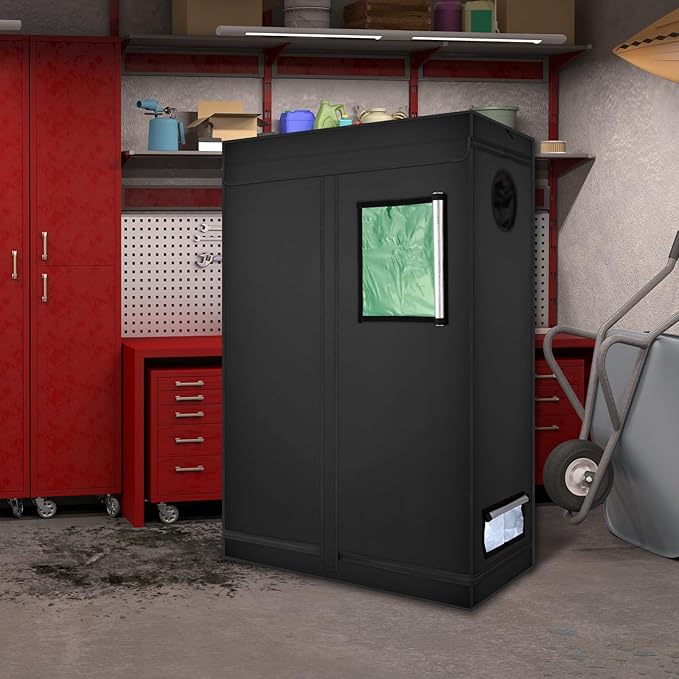 Outvita 32" x 32" x 63" Grow Tent, High Reflective Mylar Hydroponic Plant Growing Room with Removable Floor Tray & Observation Window for Indoor Plant Flower Herb