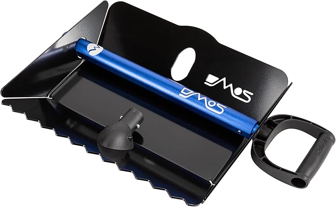 DMOS Stealth Shovel - Lightweight, Heavy-Duty Aluminum Sand & Snow Shovel with Extendable & Collapsible Handle for Camping, Overlanding, Survival, & Off-Road Use - Black/Blue - X-Large