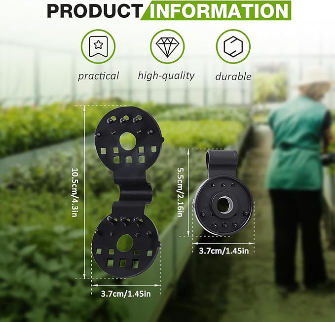 Shade Cloth Clips, 2025 Shade Cloth Heavy Duty Lock Grip Shade Cloth Fix Plastic Clamp, Tarp Clips Fence Fabric Clips Greenhouse Shade Cloth Clips for Garden Netting Sun Shade Net (Black, 50Pack)