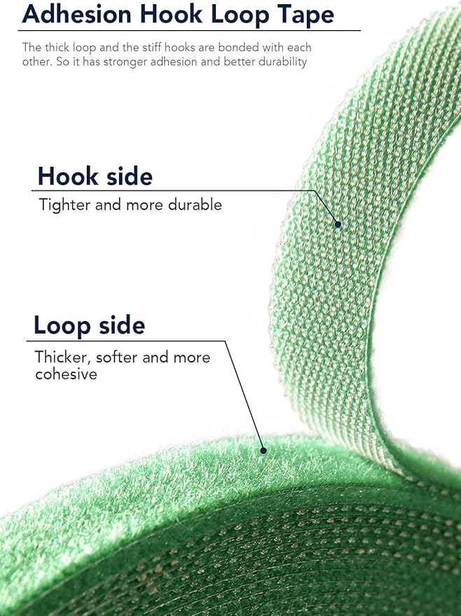 LE TAUCI Plant Ties, Garden Tape for Plant, Reusable Adjustable Thicker Support for Growing, Strong Grip, Tomato Vines Indoor Outdoor, 25 ft x 0.47 Inch, 1 roll, Green