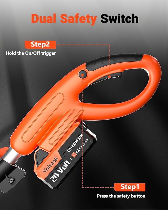 VOLTASK Cordless Snow Shovel - 24V | 11-Inch | 4-Ah Cordless Snow Blower, Battery Snow Blower with Adjustable Front Handle (4-Ah Battery & Quick Charger Included)