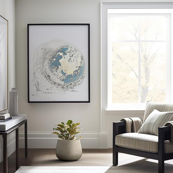 Kante Curva Series Planter, 10.2 Inch Round Concrete Flower Pot with Draiange Hole and Rubber Plug, Suitable for Indoor Plants, Home, Garden, Patio, Weathered Concrete