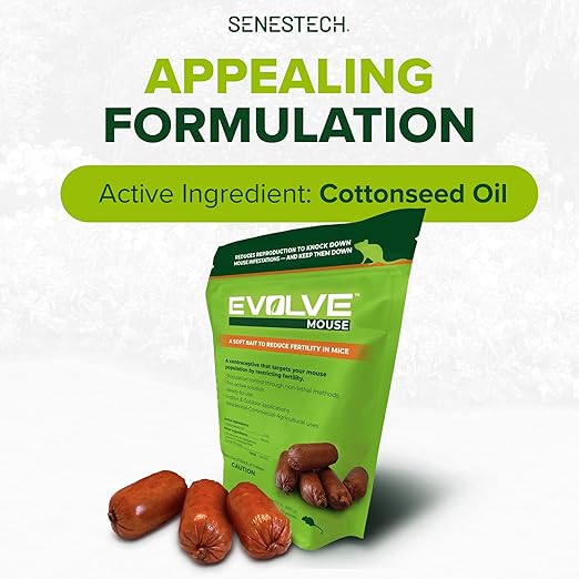 Evolve Mouse Birth Control Soft Bait Sausages – 1.5 lbs | Not a Poison, Eco-Conscious, Long-Term Population Management