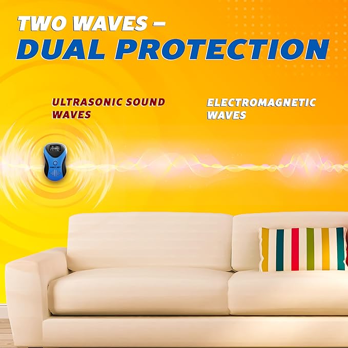 2025 Powerful Mouse Mice Rat Bat Squirrel Repellent (with LCD) - Outdoor/Indoor - Electronic Ultrasonic Pest Repeller Plug in - Deterrent Rodent Control - Electromagnetic Waves Repellent