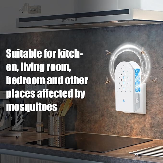 Fruit Fly Traps for Indoors, Plug-in Fly Trap Indoor with UV Light, Flying Insect Trap Mosquito Catcher Killer for Gnat, Moth, Flies with 5 Pcs Glue Boards