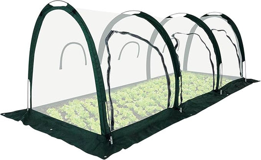 Portable Tunnel Greenhouse for Outdoors - Transparent Mini Greenhouses Ideal for Backyards and Outdoor Vegetable Cultivation (3M)