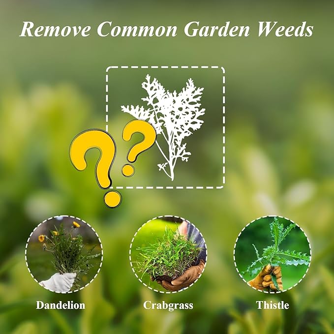 2Pcs Weed Puller Tool, Weeding Artifact Uprooting Steel Hand Weeder Tool for Garden Yard Farm - Durable Manganese, Manual Multifunctional Weeding Artifact Kit (Green)