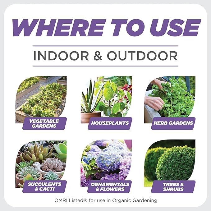 Earth's Ally 3-in-1 Plant Spray 32 oz | Safe & Organic Insecticide, Fungicide & Spider Mite Control, Use on Indoor Houseplants and Outdoor Plants, Gardens & Trees, Insect Repellent & Antifungal Use