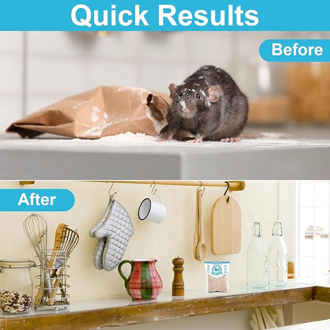 8 Pack Rodent Repellent Pouches with Peppermint Oil, Mouse Deterrent, Mice Repellent Indoor& Outdoor, Best Mouse Repellent, Natural Rat Repellents for House - Safe for Pets and Kids