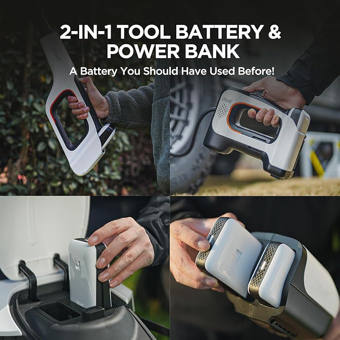 Litheli 2x20V Cordless Snow Blower, 20'' Brushless Electric Snow Thrower with Wheels, 180° Adjustable Chute, LED Lights, 2x4.0Ah Battery Included, Heavy Duty for Driveway Patio