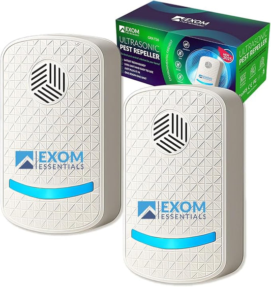 T-24, Ultrasonic Pest Repeller Wall Plug-in Most Effective Than Repellents - Get Rid of - Rodents, Squirrels, Mice, Rats, Bats, Roaches, Ants, Spiders, Bed Bugs, Мosquito, Insects, Fleas (2 Pack)