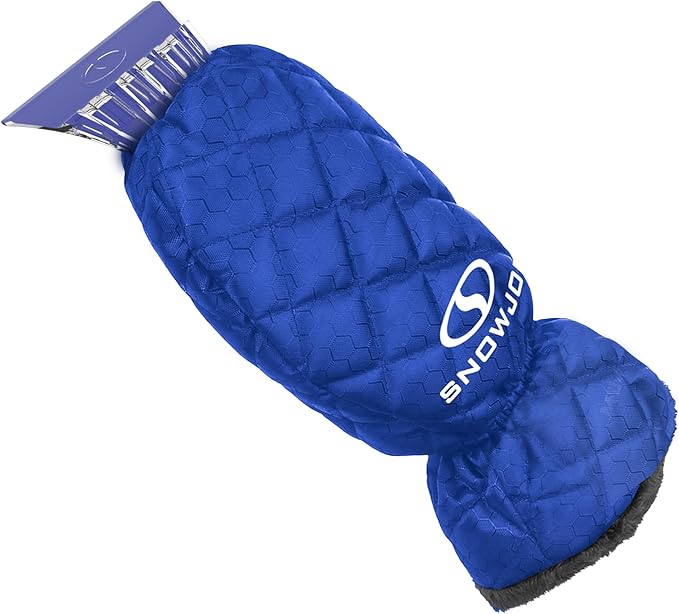 Snow Joe SJEG02M Polar Fleece Lined Mitt with Built-in Heavy-Duty Ice Scraper, Waterproof